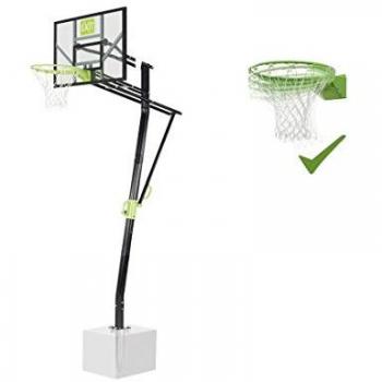 EXIT TOYS Panier de basket-ball enfant Galaxy fixation sol cercle dunk vert/noir
