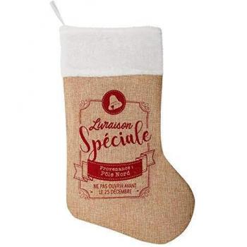 Chaussette de Noël en jute