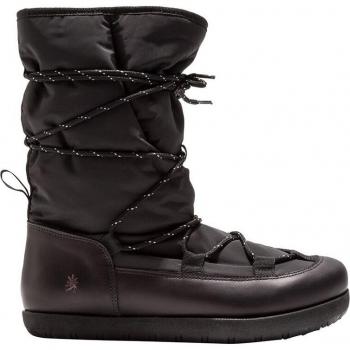 Botas elegantes negras con cordón de piel Art