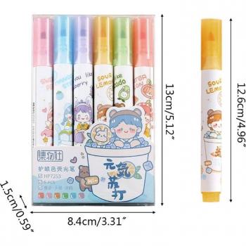 F3MA 6-Pack Colored Marker Pen Set