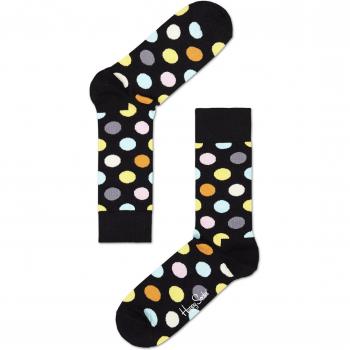Colourful Classic Print Big Dot Black Socks for Men and Women