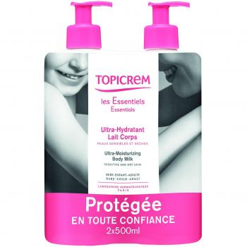 Topicrem Lait Corps Ultra Idratante 2x500Ml