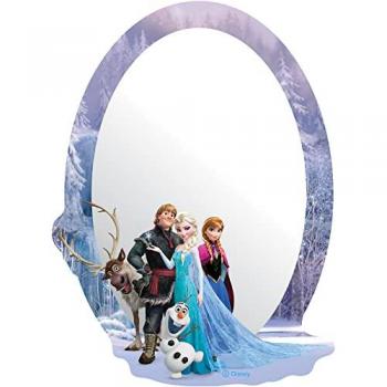 Miroir - Disney - La Reine des Neiges - 21.5 x 15 cm - Bleu ciel - Fixations adhésives incluses