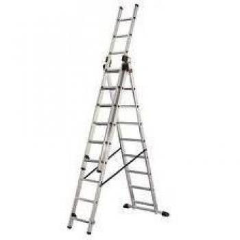 Escalera transformable de aluminio 3x7 peldaños