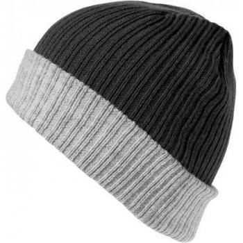 Result Winter Essentials Unisex Adult Double Layered Beanie One Size Black/Grey