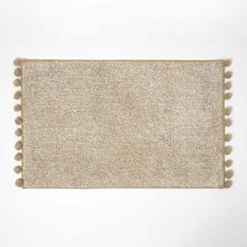 Tapis de bain coton 100% tufté naturel 50 x 80 cm