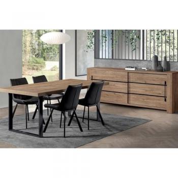 Ensemble Buffet + Table 200cm Aspect Bois NILLA
