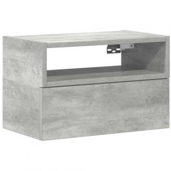 VidaXL Wall-mounted Bedside Cabinet Concrete Grey 45x26x28.5 cm