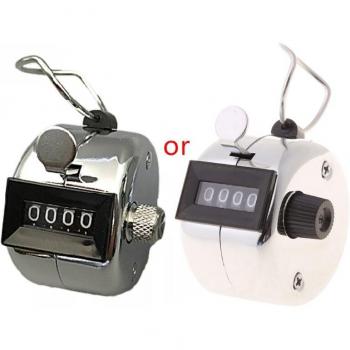 Stainless Steel 4-Digit Hand Tally Counter with Finger Ring G88B