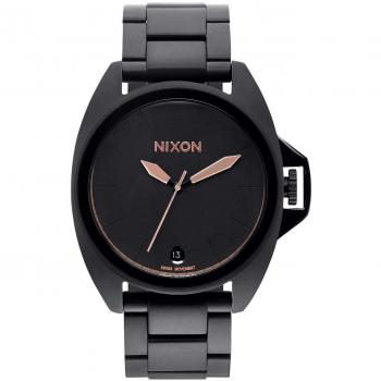Nixon Männer Anthem A396957 Schwarze Edelstahl-Uhr mit Schweizer Quarzkaliber
