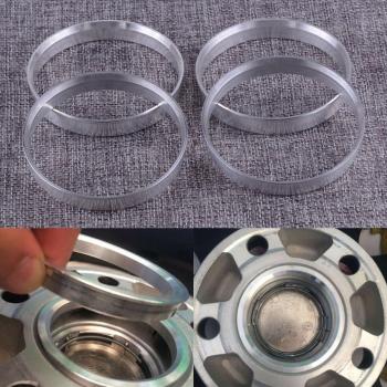 DWCX 4Pcs Silver Aluminum Centric Wheel Spacer Rings 64.1mm ID to 67.1mm OD