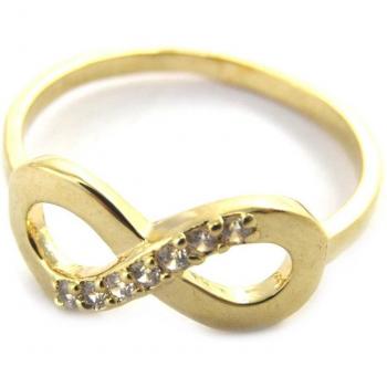 Bague Plaquée Or Blanc Infinité 50k