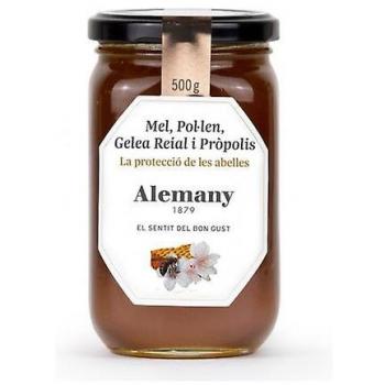 Miel cocktail apícola con jalea, propóleo y polen 500 g - Alemany