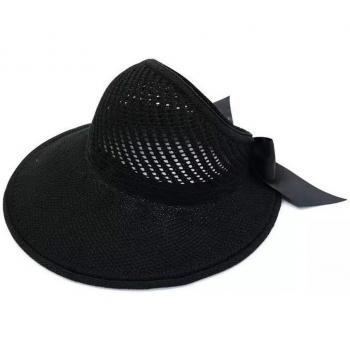 Foldable Straw Sun Hat for Women with Large Brim and Bowknot