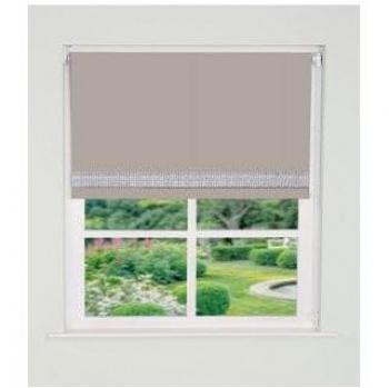 Straight Diamante Edge Blackout Roller Blind - 165cm Drop