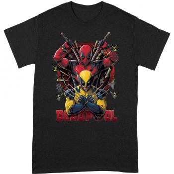 Camiseta de Deadpool con pose de Wolverine - Talla S