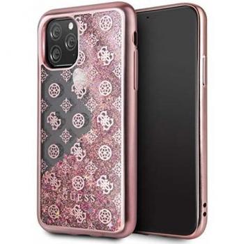 IPhone 11 Pro Max Schutzhülle PC/TPU mit Glitzer – Rosa Gold