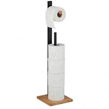 Porte-Rouleau Toilette sur Pied en Bambou