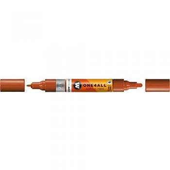 Molotow One4All Twin Permanentmarker - Acryltinte, nachfüllbar, 1,5mm & 4mm - Rot