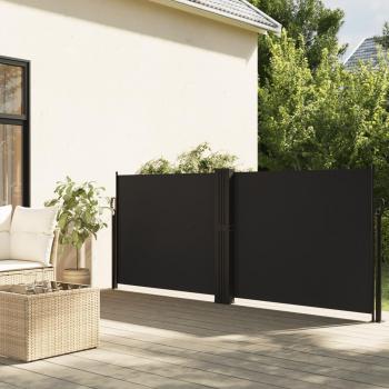 Retractable Black Side Awning 100x1000 cm