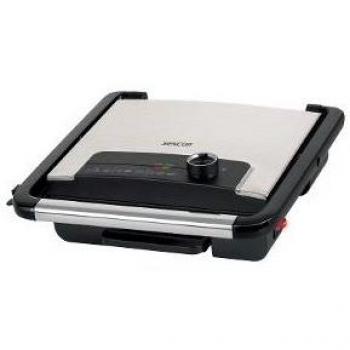 Sencor SBG 3710SS Grigla Elettrica 2000W – Piastre Antiaderenti – Termostato Nero/Argento