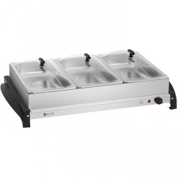 Piano caldo elettrico scaldavivande 3 x 2 l 400 w