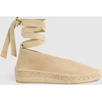Alpargatas de esparto con cuña para mujer Castañer Gea/2/002 Sand