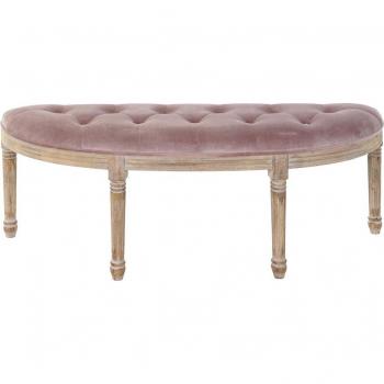 Banqueta Natural Rosado Poliéster – Terciopelo y Borracha