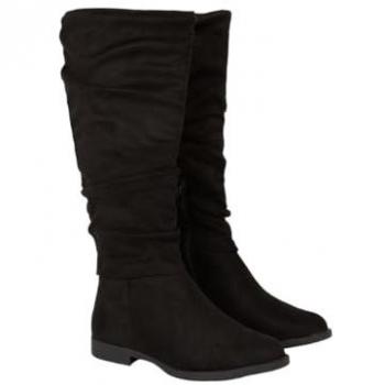 Dorothy Perkins Wide Fit Karina Flat Ruched Boots