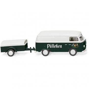 Wiking H0 Volkswagen T2 Box Wagon with Trailer