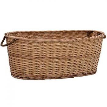 Košík na palivové drevo s rúčkami 88x57x34 cm prírodná vŕba
