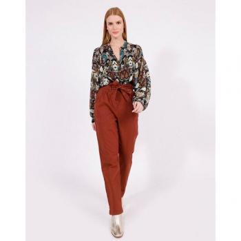 Pantalón de vestir Naf Naf para mujer con lazo