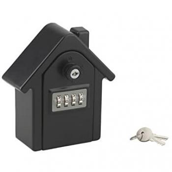 Cassetta portachiavi keybox a forma di casa con combinazione a 4 cifre, 2 chiavi di riserva, nero satinato - THIRARD