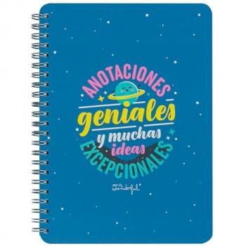 Libreta A5 Mr. Wonderful: Ideas geniales y anotaciones excepcionales
