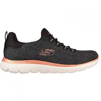 Skechers Damen Sneakers Summits Dazzling Me Schwarz/Roségold