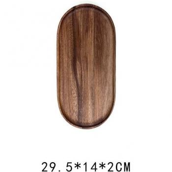 Acacia Oval Dessert Plate