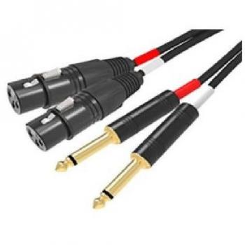 Cavo Audio 2 X XLR Femmina / 2 X Jack 6.3mm - 3mt