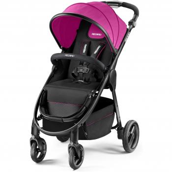 Passeggino Citylife Recaro Pink con Struttura Nera, Compatto e Reclinabile, per Bambini dai 6 Mesi ai 3.5 Anni