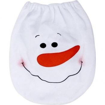 Couvercle de toilette bonhomme de neige - 3 choix, décoration festive pour salle de bains