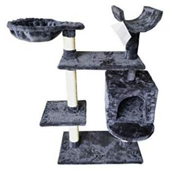 Rascador Jarama para Gatos - Gloria - Árbol Gris - Madera - Papel Sisal (35 x 100 x 60 cm)