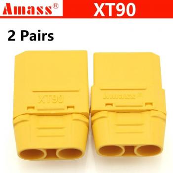 Amass XT90 Gold Plated Banana Plug Connector Set 4pcs