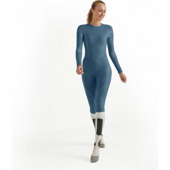 Falke Calze Lunghe Donna Wool-Tech Blu M