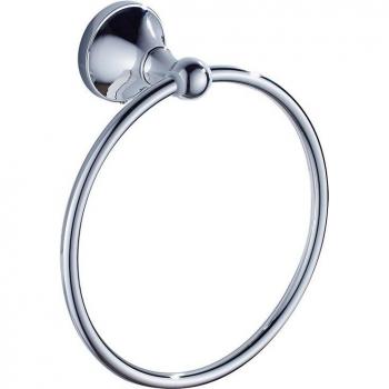 Hand Towel Ring Holder Vintage Chrome and Bronze