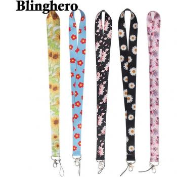 Floral Charm Neck Strap Lanyard