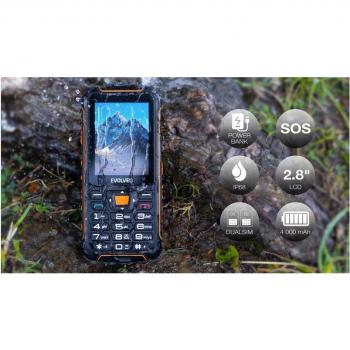 EVOLVEO StrongPhone Z6 – Vodotesná odolnosť s dvojitou SIM v čiernej-oranžovej kombinácii