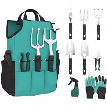 Juego de herramientas de jardín Outsunny 43.5x24x11.5 cm con bolsa ligera