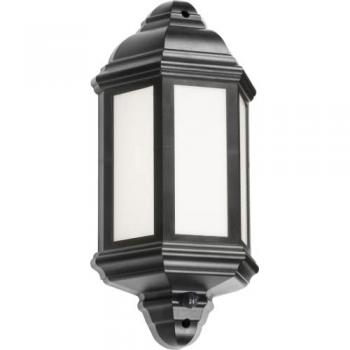 LED Half Wall Lantern with Photocell Sensor Black 230V IP54 8W