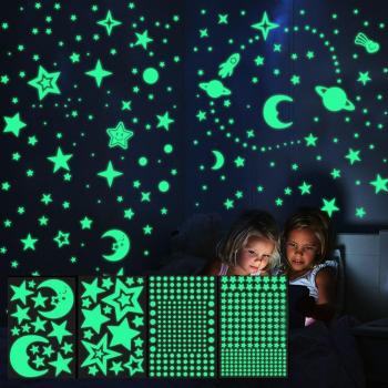 Glow-in-the-Dark Star Dot Stickers