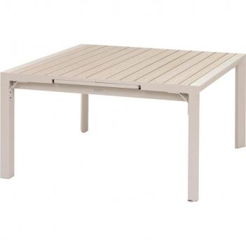 Gartenmöbel Tisch Évasion in Holzeffekt und Leinen & Lehm, ausziehbar