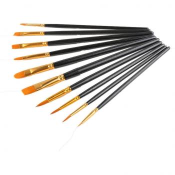 10pcs Nylon Hair Paintbrush Set